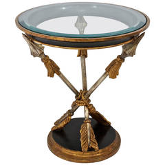 19th Century Style Italian Occasional Table with Crossed-Arrow Motif