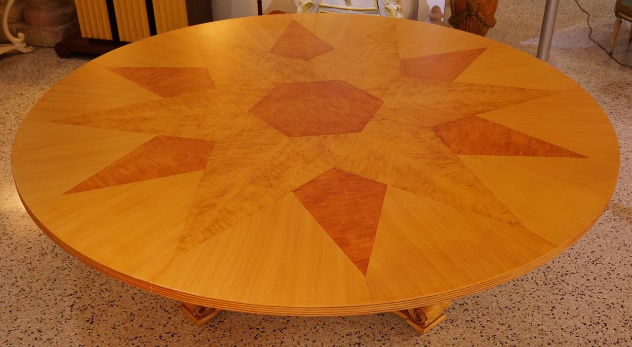 Louis XV Style Round Dining Table with Faux Finish