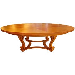 Retro Louis XV Style Round Dining Table with Faux Finish