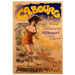 French Belle Époque Period Travel Poster for Cabourg by Pal, 1893