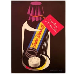 Vintage Swiss Mid-Century Modern Period Poster for Contre Douleurs by Donald Brun, 1950