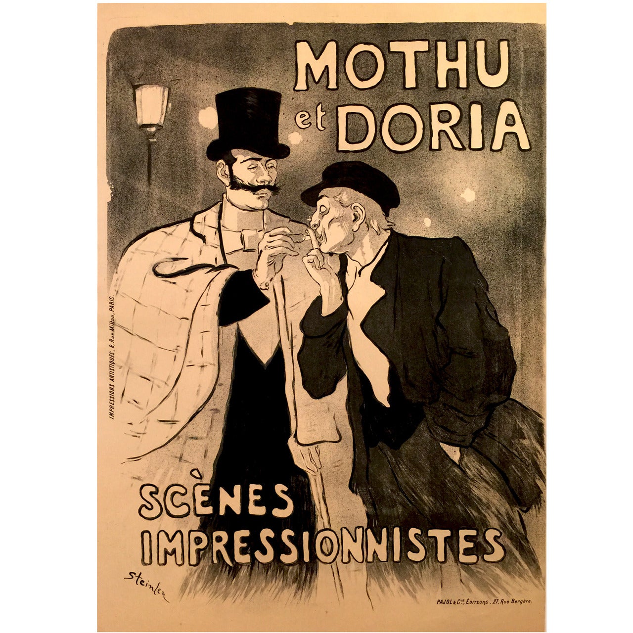 Original Mothu et Doria Poster by Theophile Steinlen, 1893