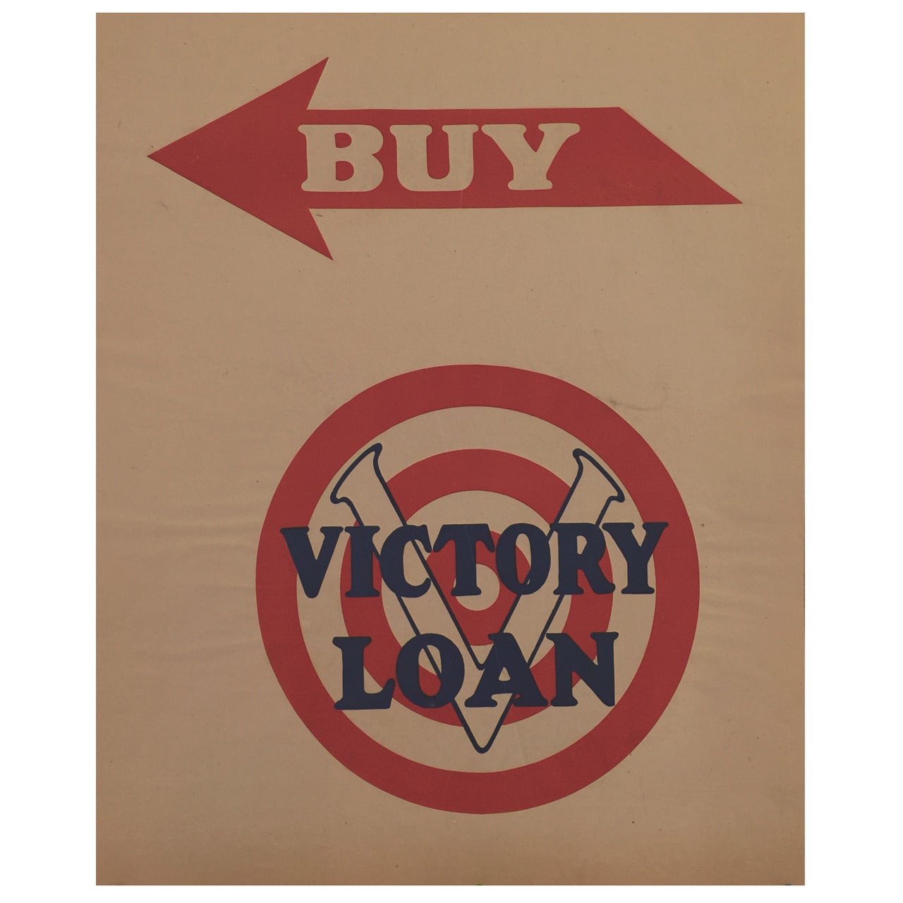 Early 20th Century American Government Victory Loan Advertising Poster, 1918 For Sale