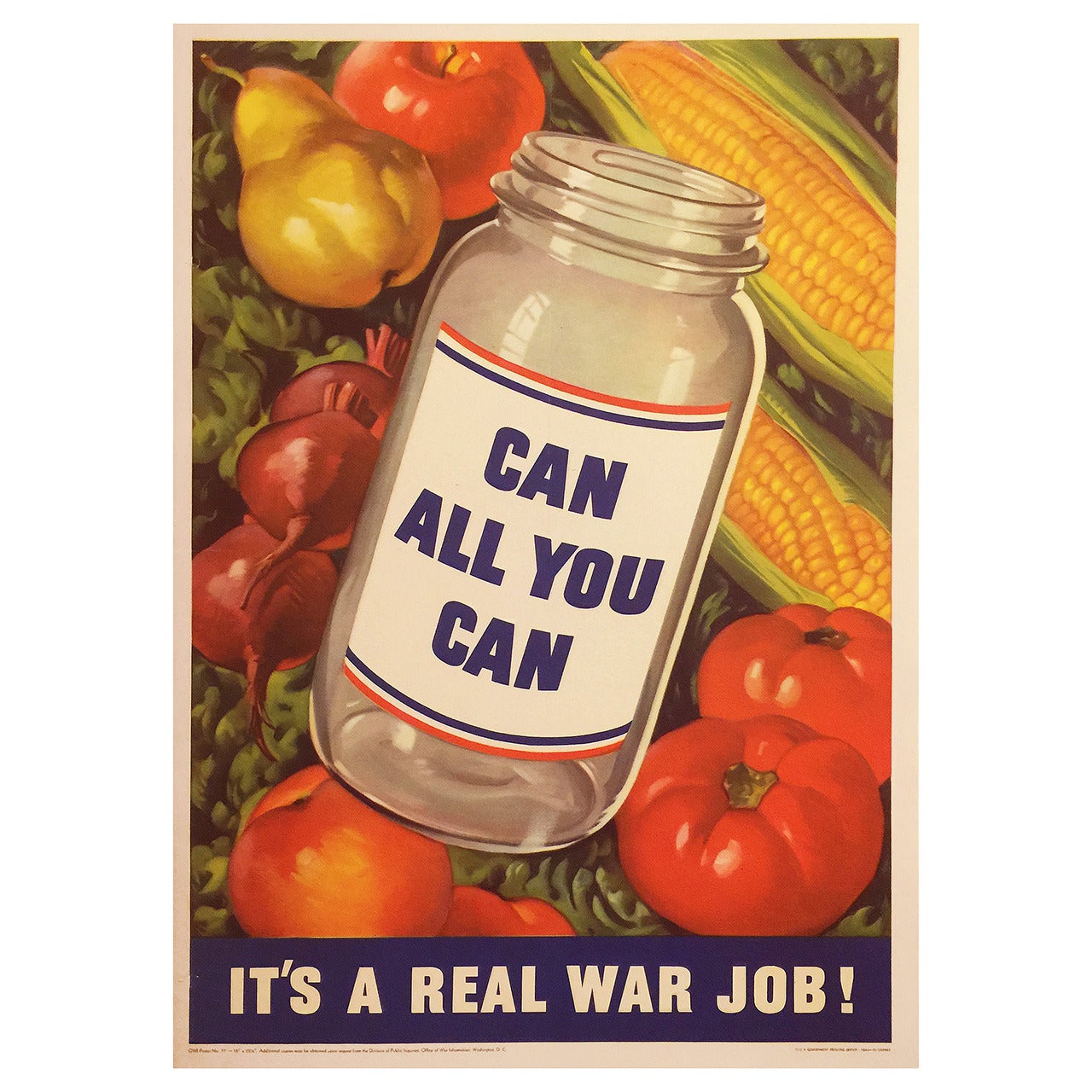 American Government Poster "Can All You Can, It's a War Effort!" 1943