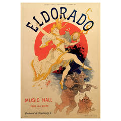 Belle Époque Period Poster for Eldorado Music Hall by Jules Chéret, 1894
