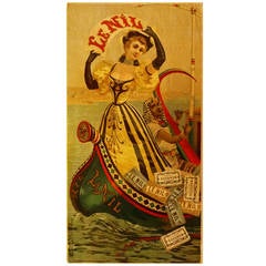 French Belle Epoque Period Poster for Le Nil Papers, 1890s