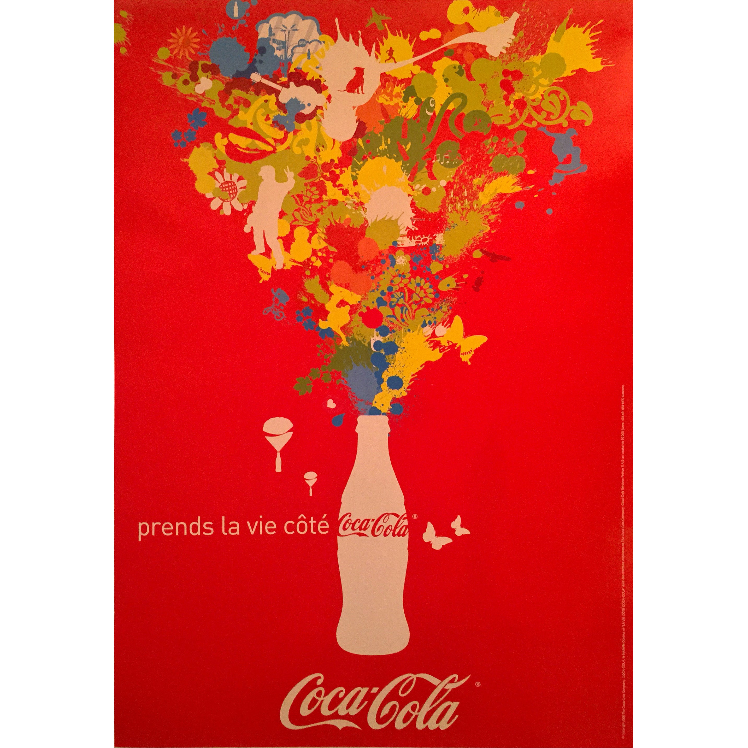 French Modern Period Advertising Poster for Coca-Cola For Sale