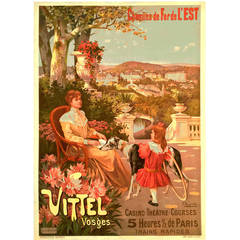 Belle Epoque Period French Travel Poster for Veittel by Hugo D'alesi