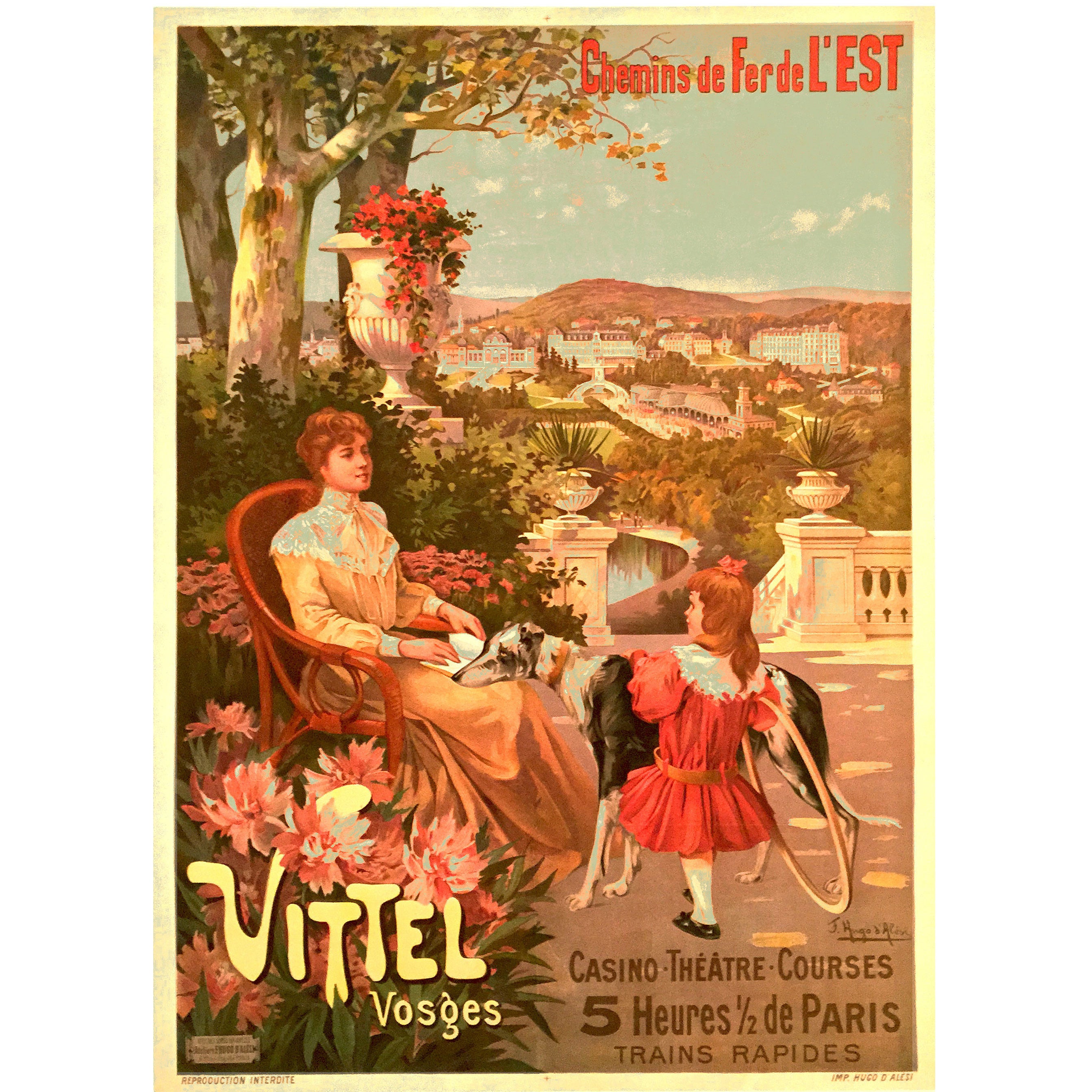 Belle Epoque Period French Travel Poster for Veittel by Hugo D'alesi For Sale