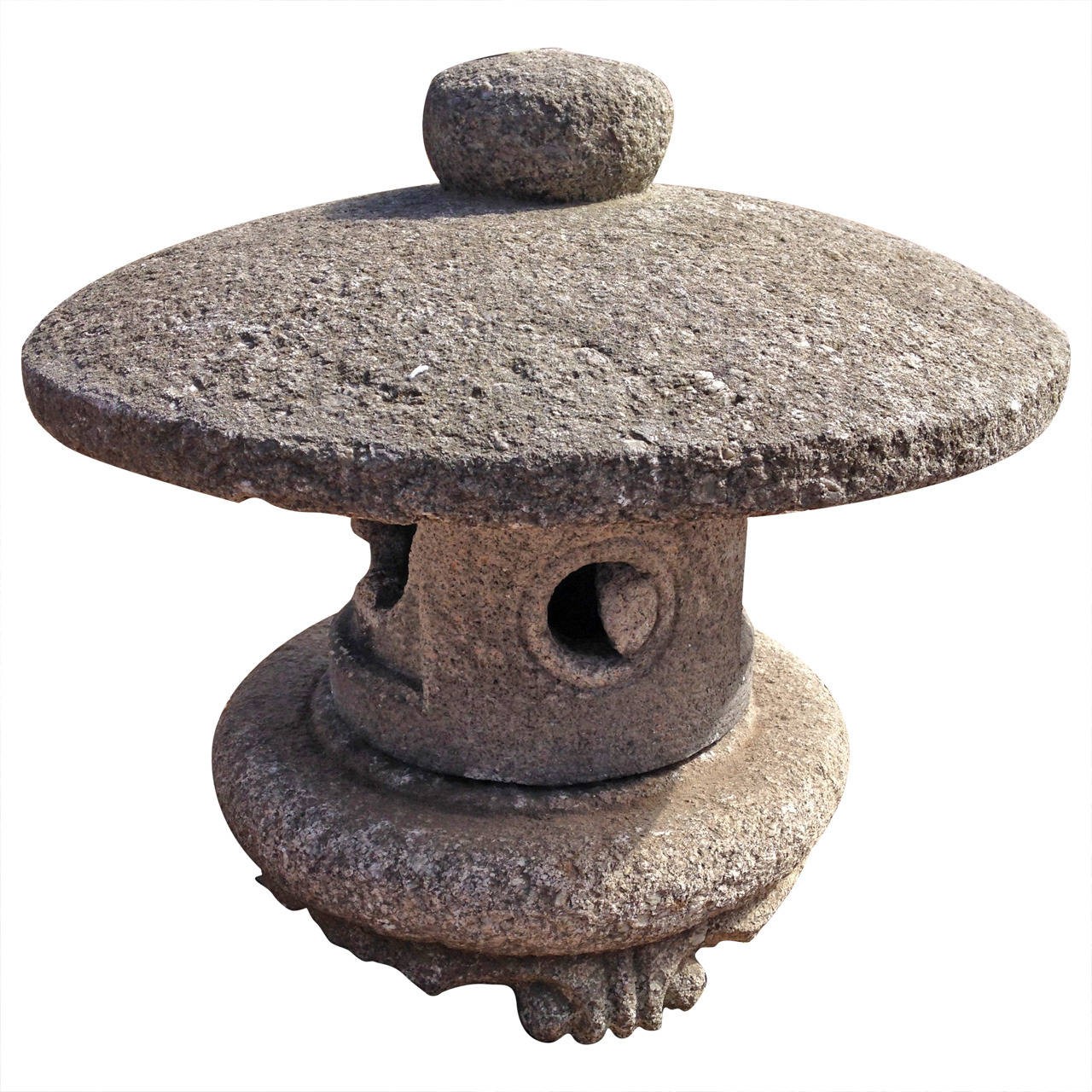 Japanese Lantern, Antique Broad Roof "Tamate" OkiDoro at 1stdibs