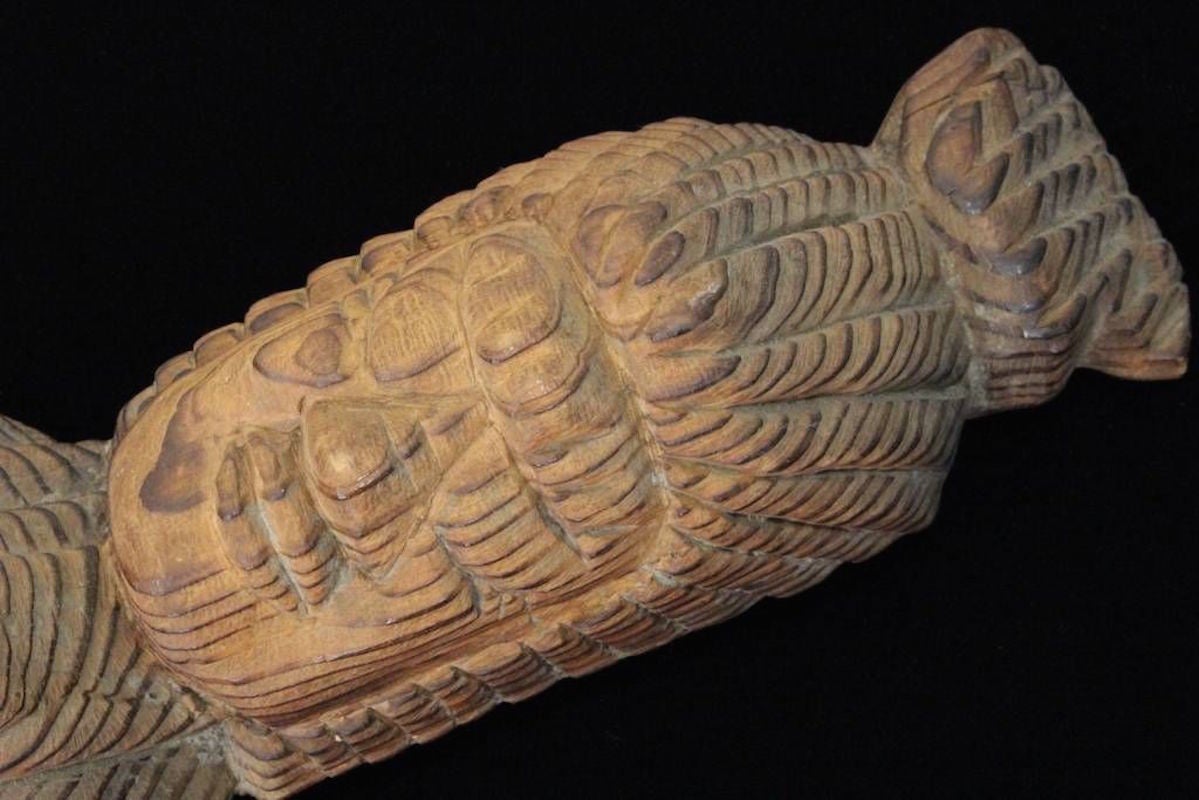 Japan, an unusual artisan Enku style wood carving of the Buddha, mid-20th century. The tall 31