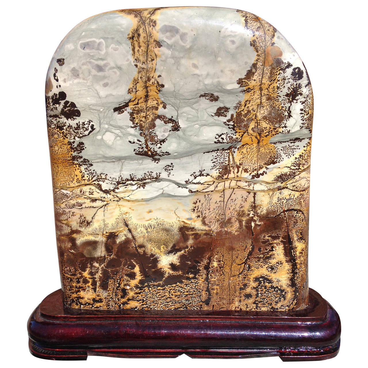 Chinese Superb and Large Specimen Grade Painting (Viewing) Stone Gouhua