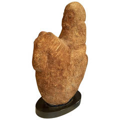 Fine Antique HORSE RIDER Hand carved African Stone circa 1930s 11