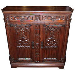 Early 20th Century French Gothic Revival Cabinet