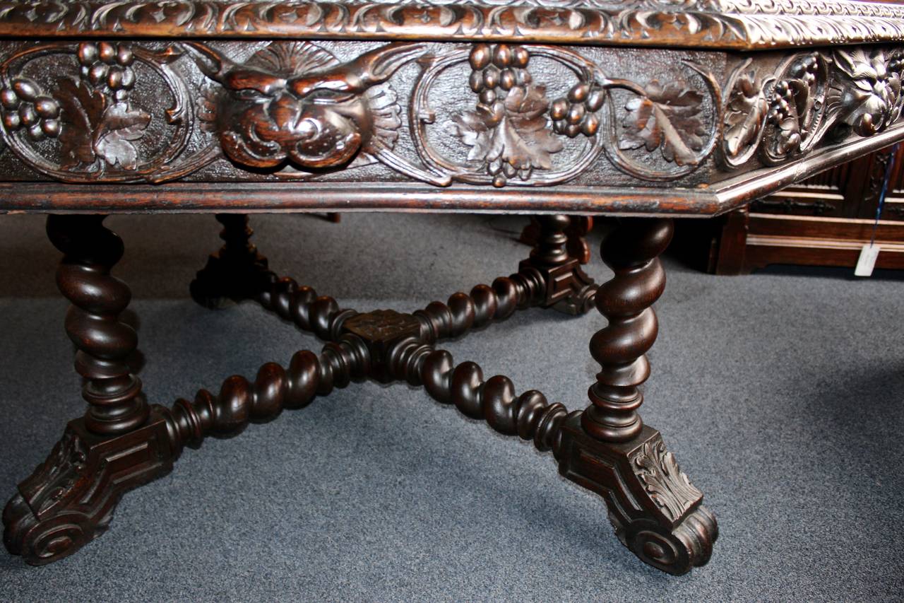 This French table is made from oak in the 