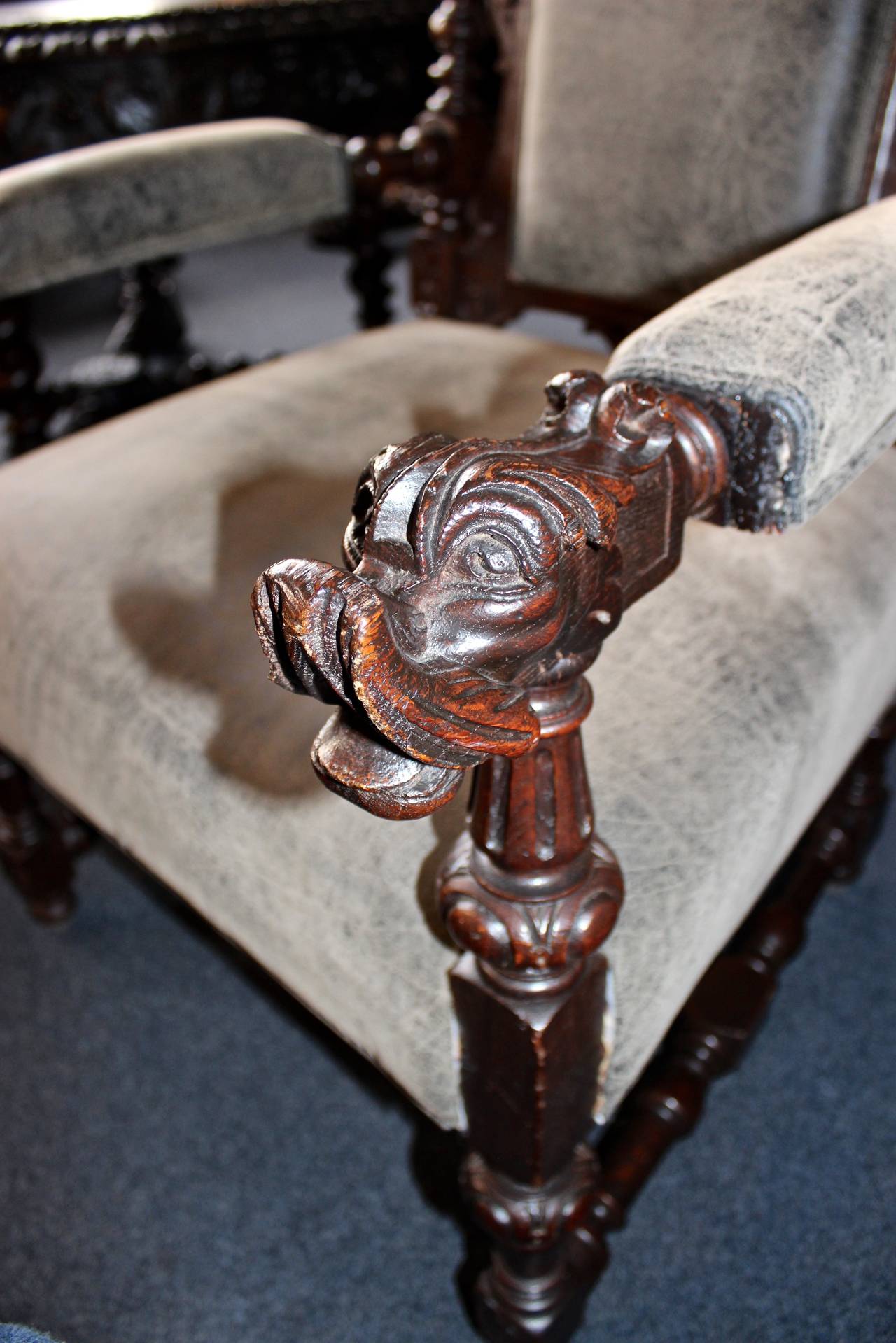 Early 20th Century French "Hunt" Style Chair Set For Sale at 1stdibs