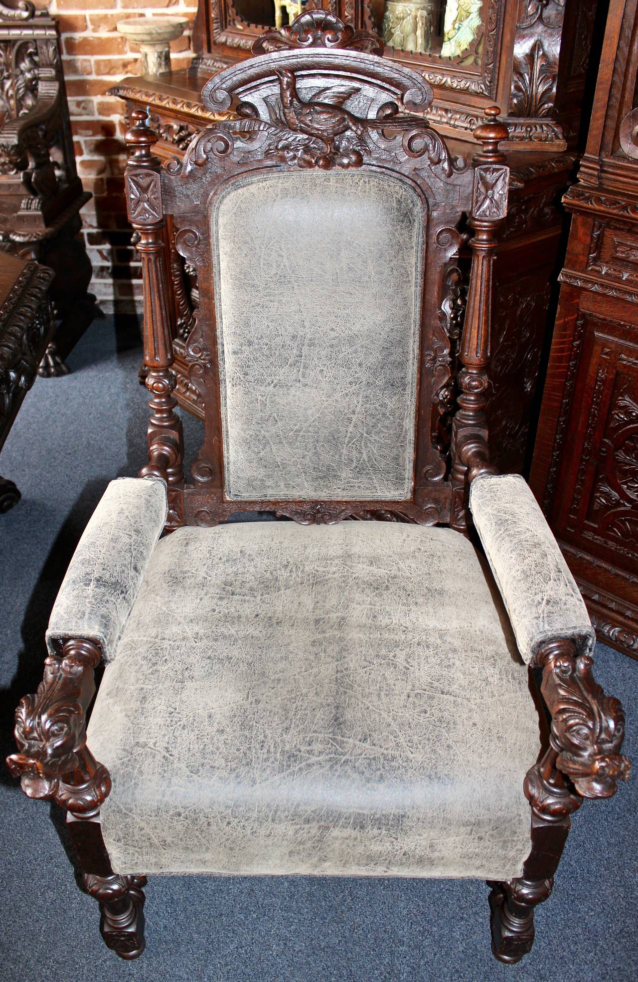 Early 20th Century French "Hunt" Style Chair Set For Sale at 1stdibs