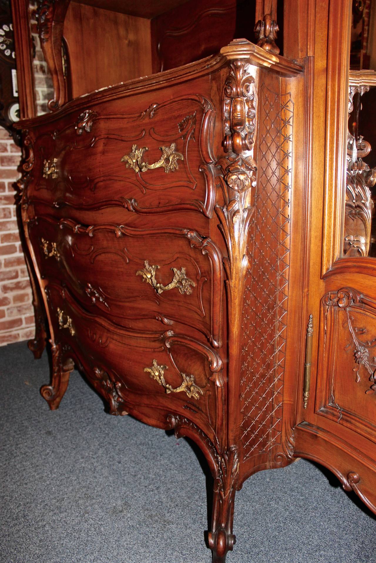 Early 20th Century Massive French Louis XV Style Armoire For Sale 2