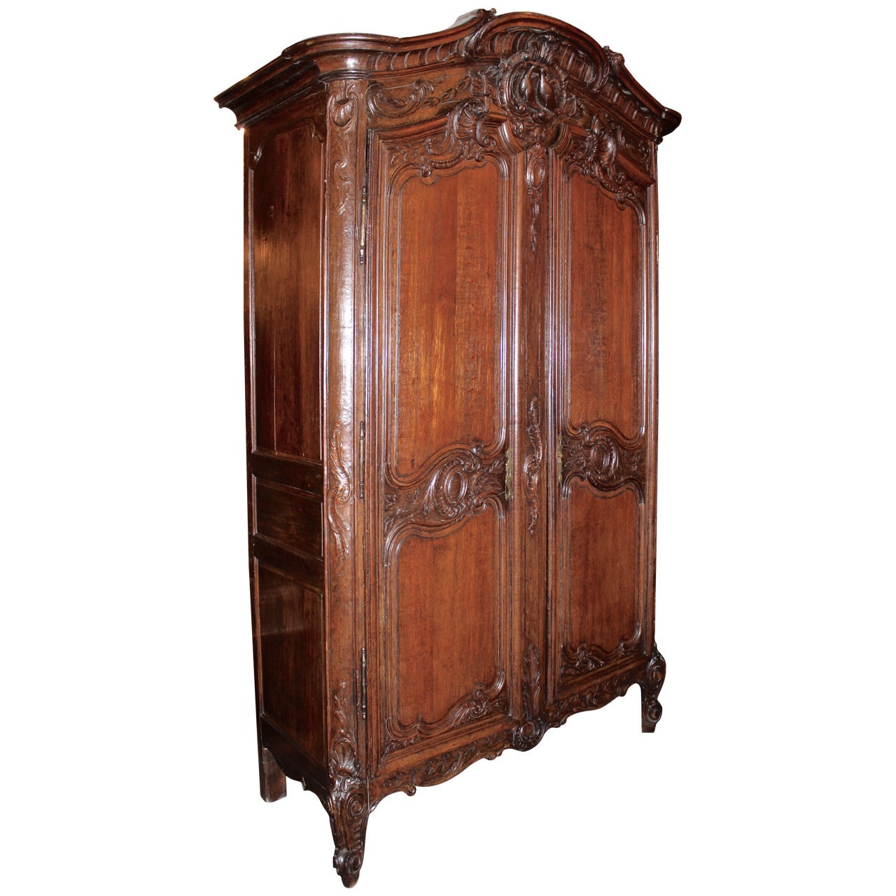 Mid-19th Century French Period "Wedding" Armoire For Sale