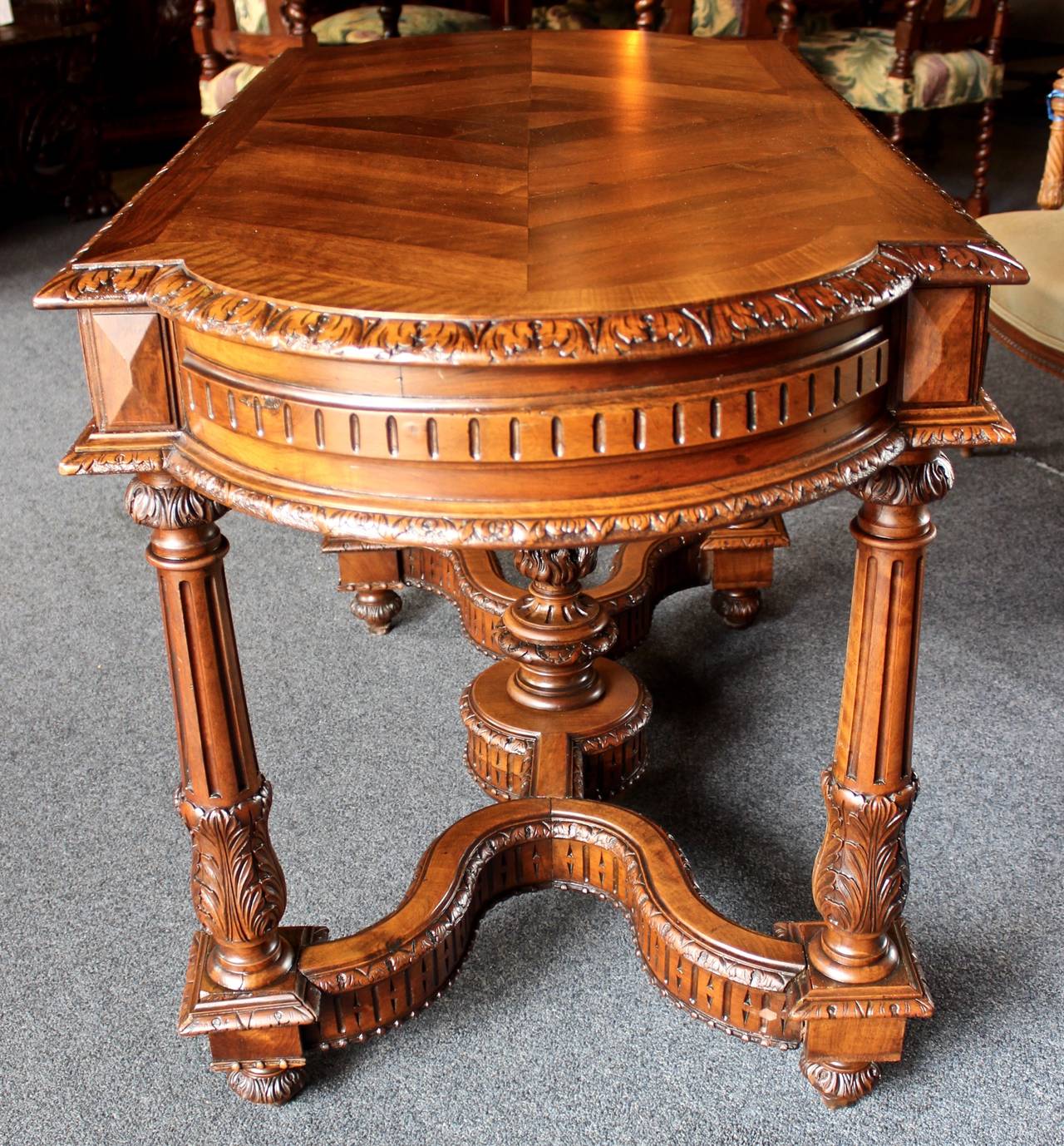 Hand-Carved Early 20th Century French Decorative Table For Sale