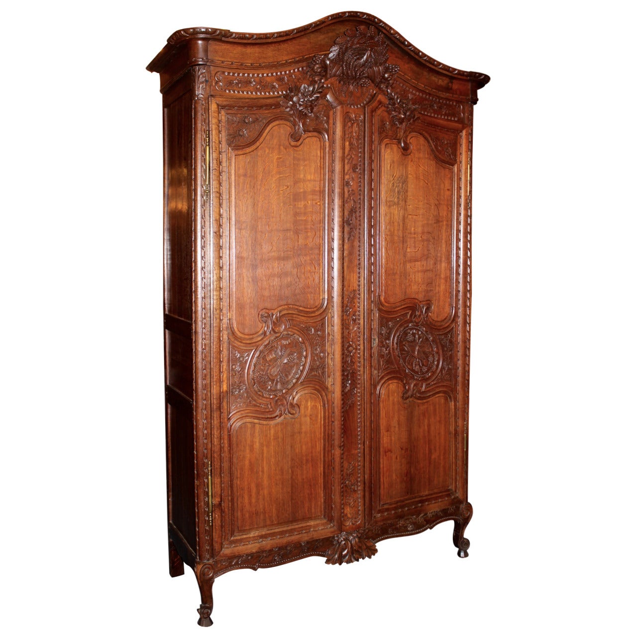 Late 19th Century French Oak Period Armoire For Sale
