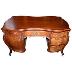 Shapely French Louis XV Style Partners Desk