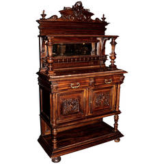 French Henry II Style Server with Marble Top