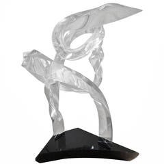 Lucite Abstract Sculpture