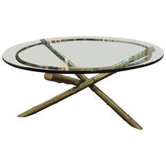 Bamboo Metal Coffee Table