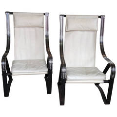 Pair of Cantilever Sling Chairs
