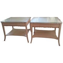 Pair of Baker Side Tables Painted in the Style of Grosfeld House