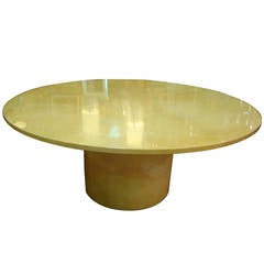 Lacquered Goatskin Table in the Style of Karl Springer from 1970s