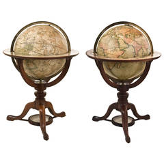 Used Set of Terrestrial and Celestial Globes