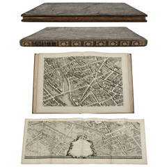 Antique Plan de Paris (Plan of Paris), Turgot, 1739