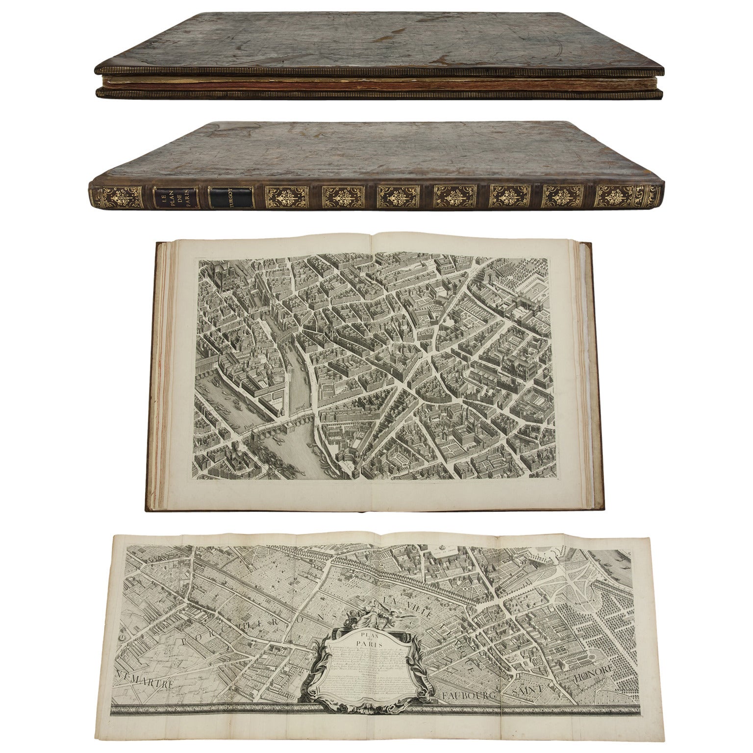 Plan de Paris (Plan of Paris), Turgot, 1739 For Sale