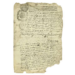 Manuscript Spanish Colonial Document Signed by the First Texan, 1663