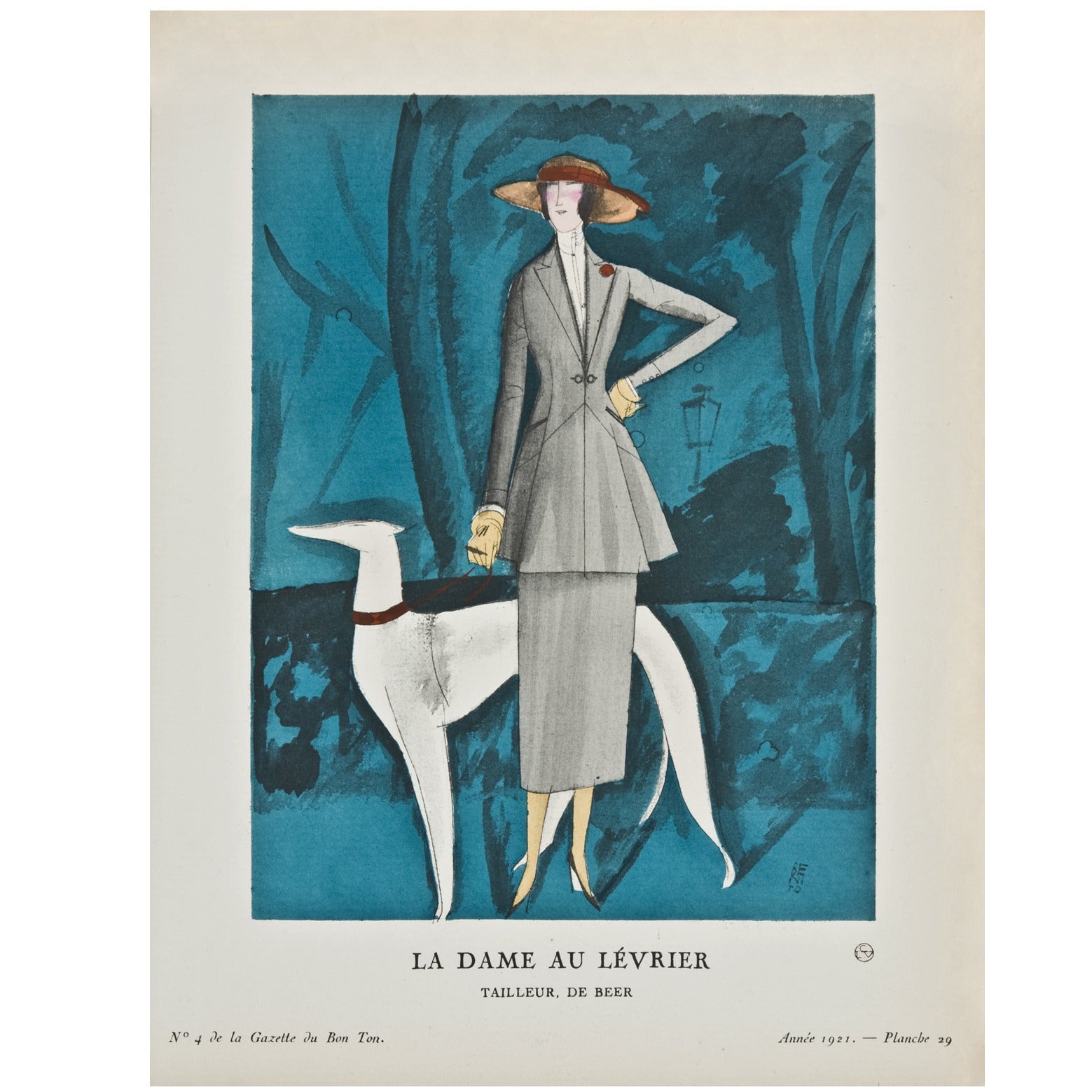 La Dame Au Lévrier, 1921 For Sale
