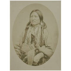 Antique Kicking Bird, Kiowa Chief, Albumen Print, c. 1870