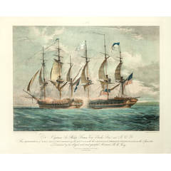Battle between the US Frigate Chesapeake and H.M.S. Shannon, 1830