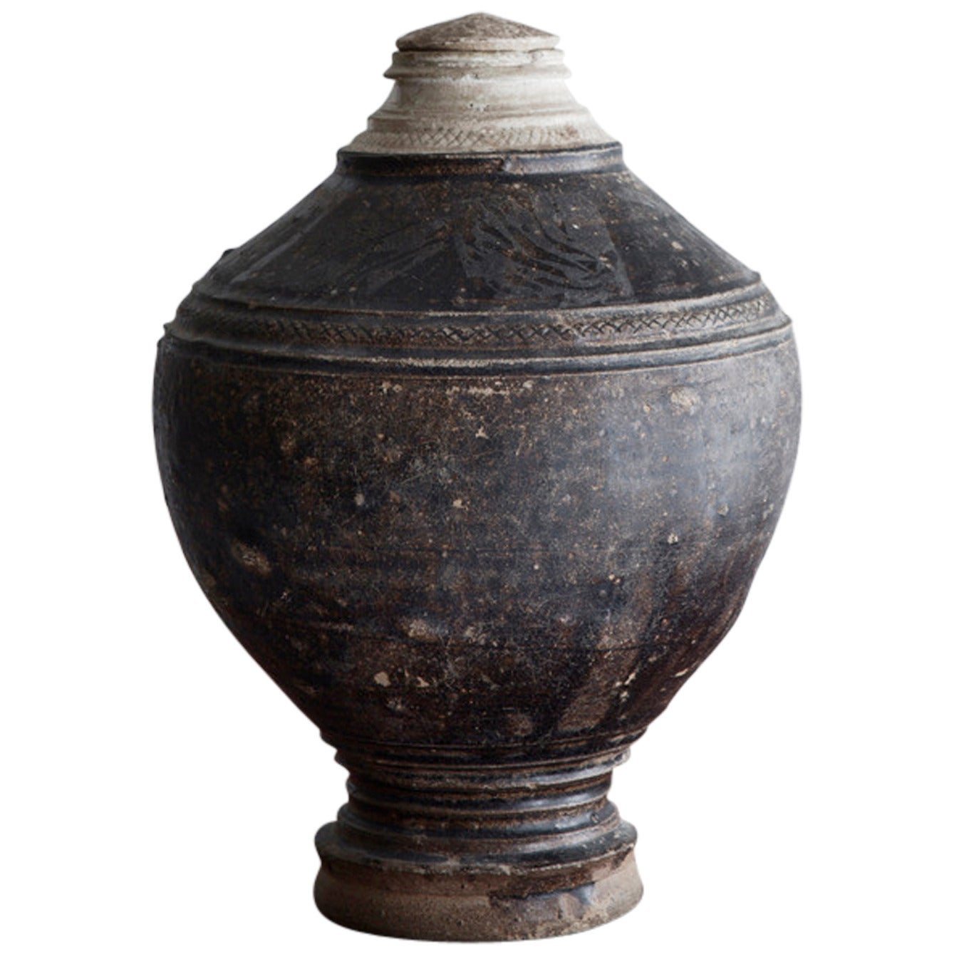 Lovely Antique Khmer Jar with Lid