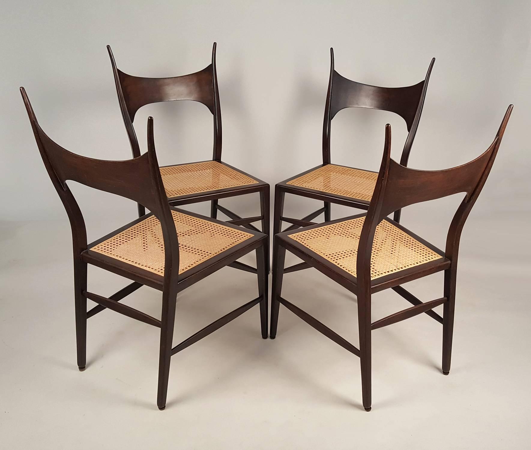 American Set of Eight Edward Wormley 5580 Dining Chairs for Dunbar, 1950s