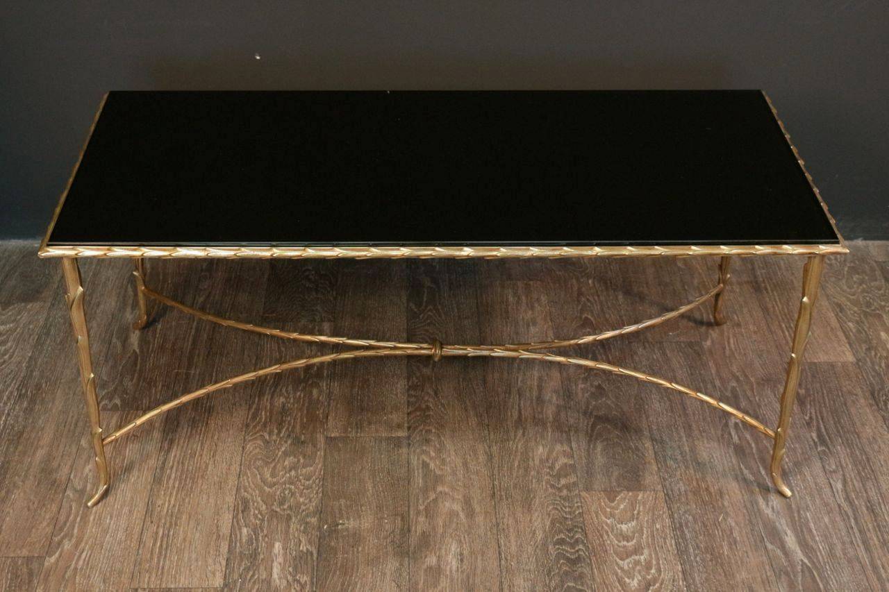 1950s Bronze Coffee Table by Bagues In Excellent Condition In Saint-Ouen, FR