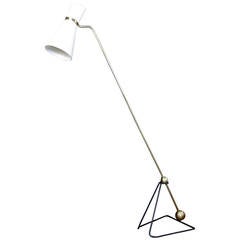1950s Floor Lamp with Balance and Counterweight