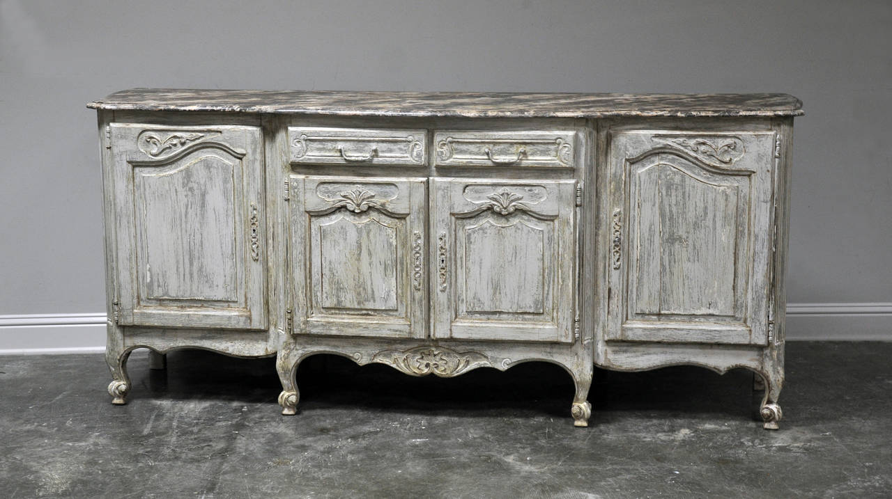 Wood Early 20th Century Louis XV Style Buffet, Painted