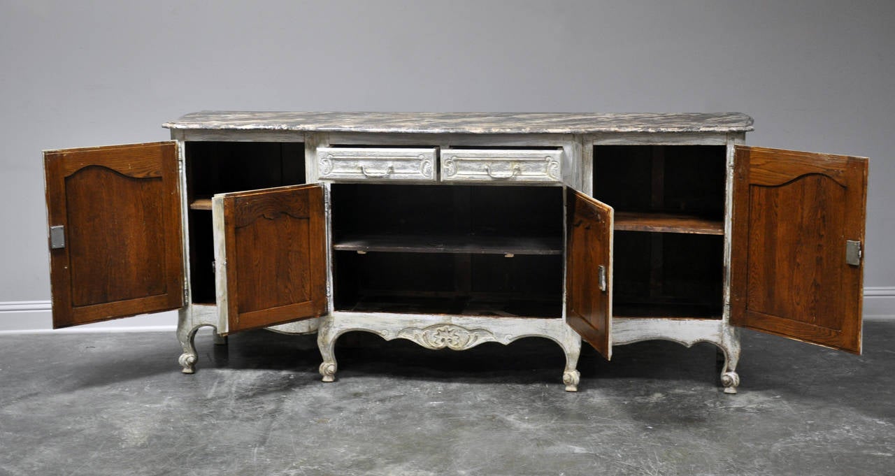 Early 20th Century Louis XV Style Buffet, Painted In Excellent Condition In Houston, TX