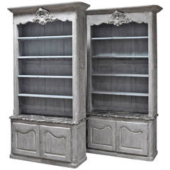 Pair of Louis XV Style Custom-Made French Bookcases