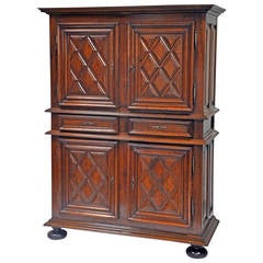 19th Century French Louis XIII Style Cabinet in Walnut