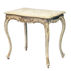 Antique French Louis XV Style Table, Painted