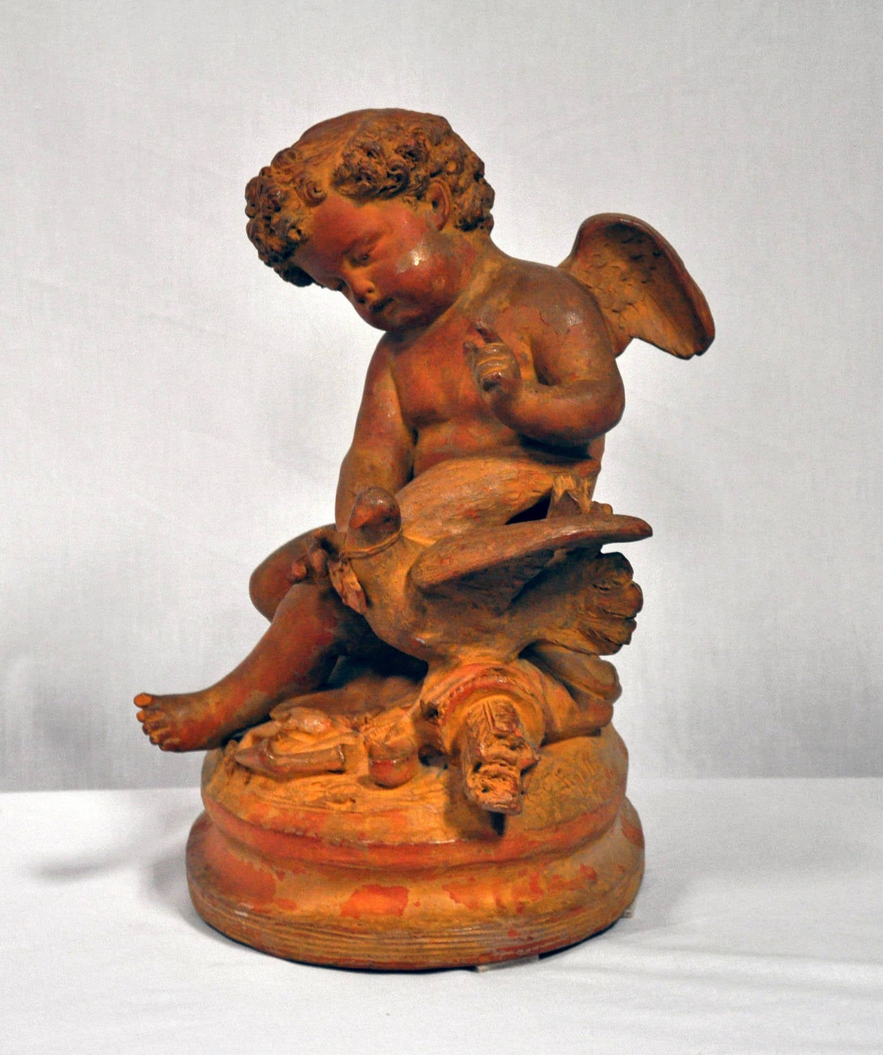 Signed "Pigalle" French Terra Cotta Statue of Cupid