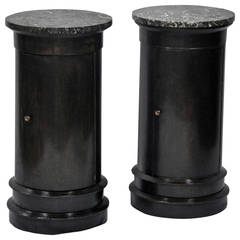 19th Century French Pair of Empire Drum Tables